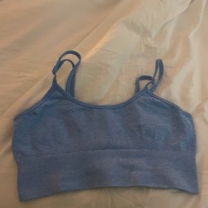 Blue workout bra